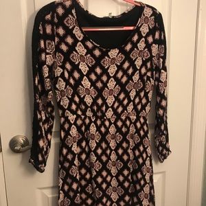 Long sleeve geometric dress